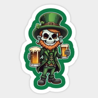 Skeleton Leprechaun 1 Sticker